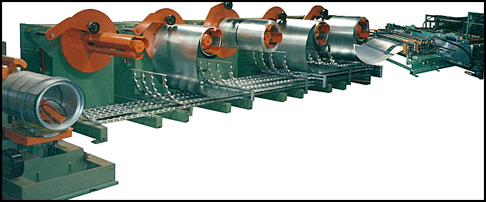 Multiple Decoilers with Coil Strip Feed and Cut To Length Line Systems